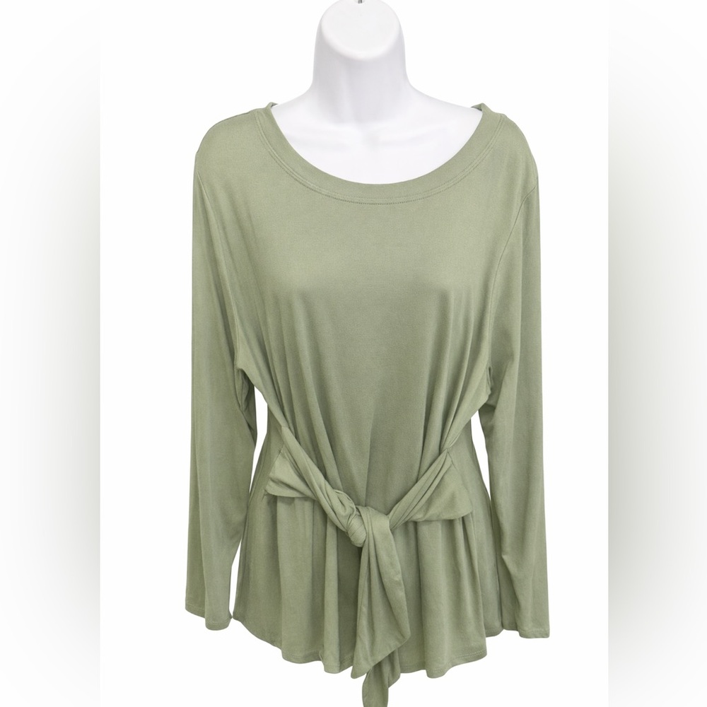 Motherhood Maternity Sage Green Long Sleeve Top – Size XL